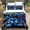 Murder Drones Cartoon Printed Bedding Sets Exquisite Bed Supplies Set Duvet Cover Bed Comforter Set Bedding Luxury Birthday Gift
