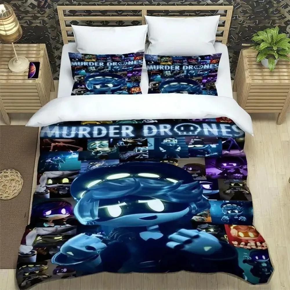 Murder Drones Cartoon Printed Bedding Sets Exquisite Bed Supplies Set Duvet Cover Bed Comforter Set Bedding Luxury Birthday Gift