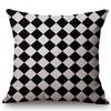 Scandinavian Throw Pillow Case Nordic Style Decorative Cushion Covers Black Yellow Geometric Strips Plaid Sofa Cushion Cover