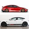 2PCS Car Door Side Stickers For Tesla Model S PVC Decals Waterproof Vinyl Film Decoration Auto Exterior Styling Accessories