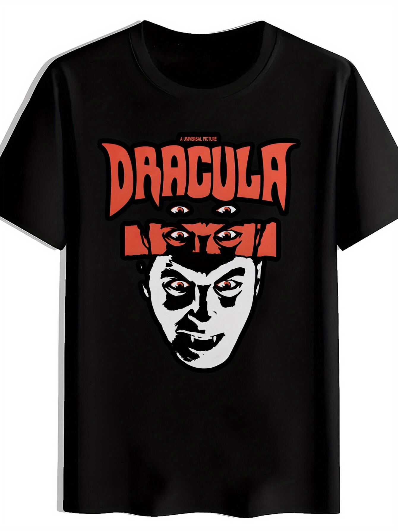 Dracula Graphic T-shirt - Retro Rock Band Design S
