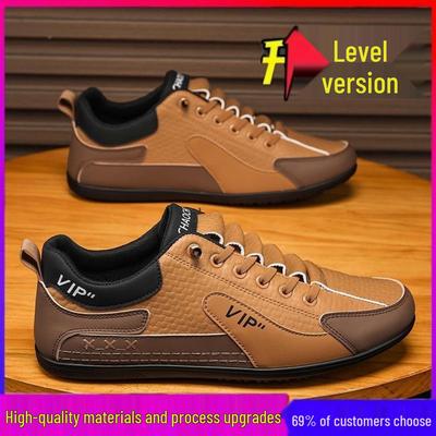Herren 2025 Frühling Slip-on Leder-Sneakers: Vielseitige Sportliche Freizeit-Slipper