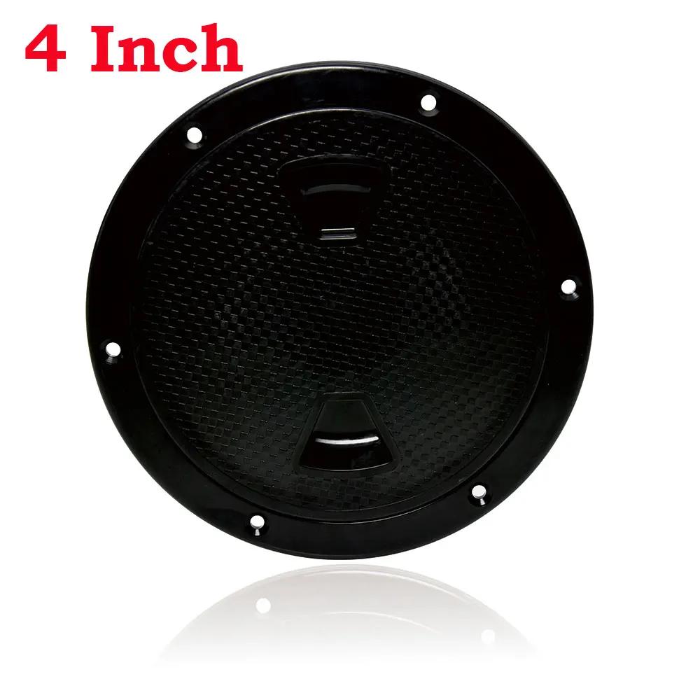 4" 6" 8" Deck Cover Round Hatch Cover Non Slip Screw Out Deck Plate Black White Marine Accessories for Marine Boat RV Yacht