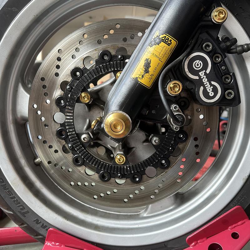 for BMW R65 1986-1993 R80 Motorcycle Front Spindle Washer and bolts Titanium Cafe Racer Accessories Screws