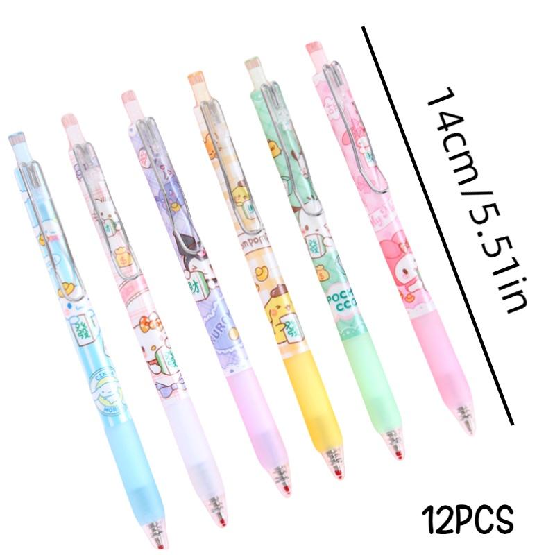 Стиль Ins Нажимная ручка Милый мультяшный дизайн Высококачественный пластиковый корпус Нестираемый Наконечник 0,5 мм