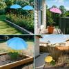 Metal Stake Plant Umbrellas Adjustable Sunshade Umbrella Portable Sun Protection Cover  Flower Pots