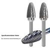 Carbides Rotary File Tool Double /Single Flute Design Point Burr Die Grinders For Metalworking Wood Carving Polishing