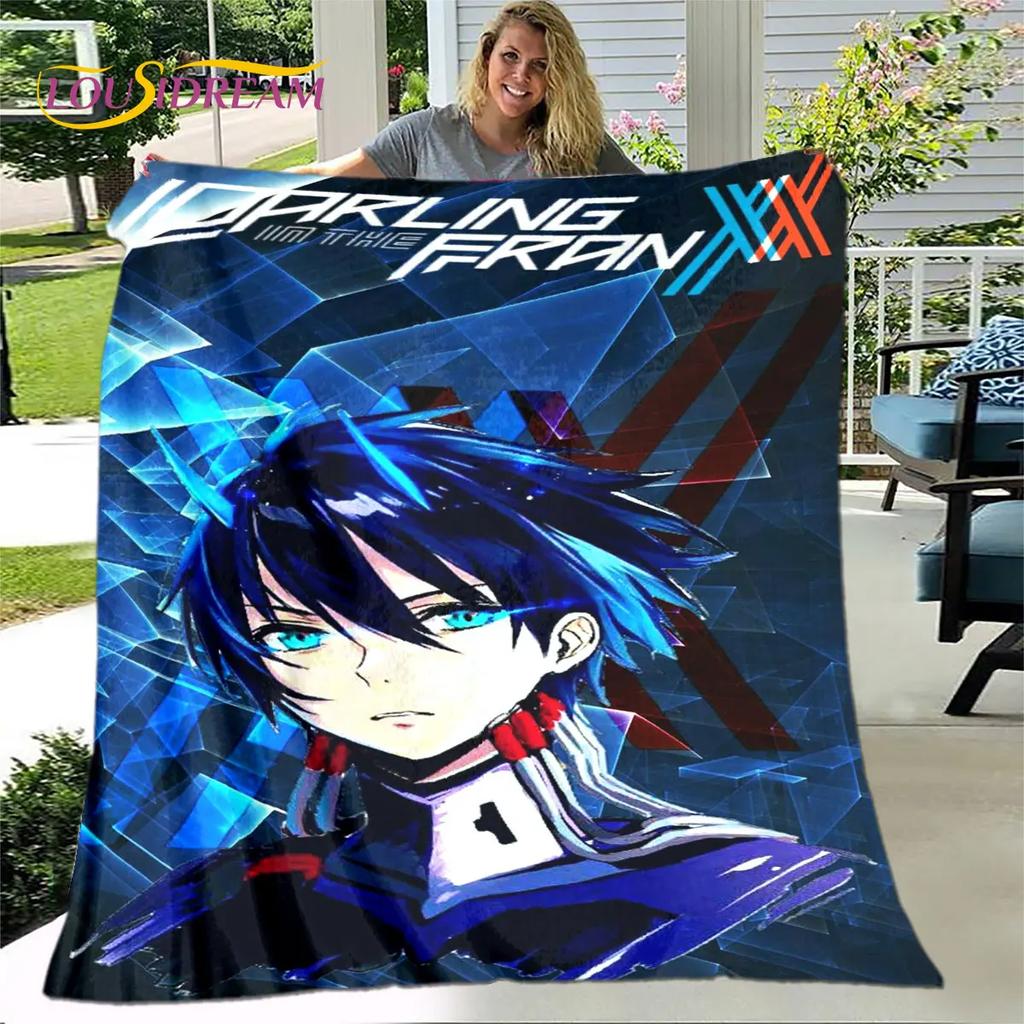 Zero Two DARLING In The FRANXX  Soft Plush Blanket,Flannel Blanket Throw Blanket for Living Room Bedroom Bed Sofa Picnic Cover