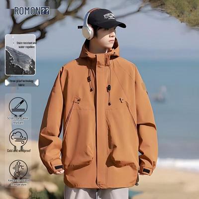 Chaqueta Cortavientos Impermeable Unisex para Exteriores