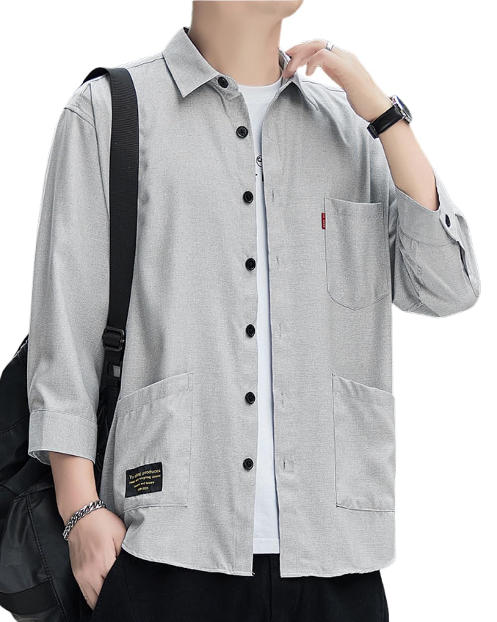 

Shirts for Summer Oxford Dress Large Loose Ice Sweat Quick Sweat Stain Ash [foveitaa] Men, Clothes, Shirts, 3/4 Sleeves, Stylish, Shirts, Sizes, Fit,