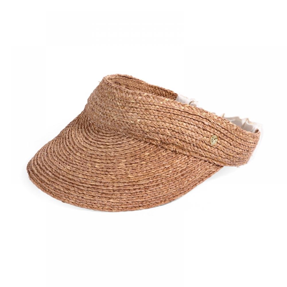 Helen Kaminski Hat51381 Nucr Medea Nougat Cream Visor Sun Cap