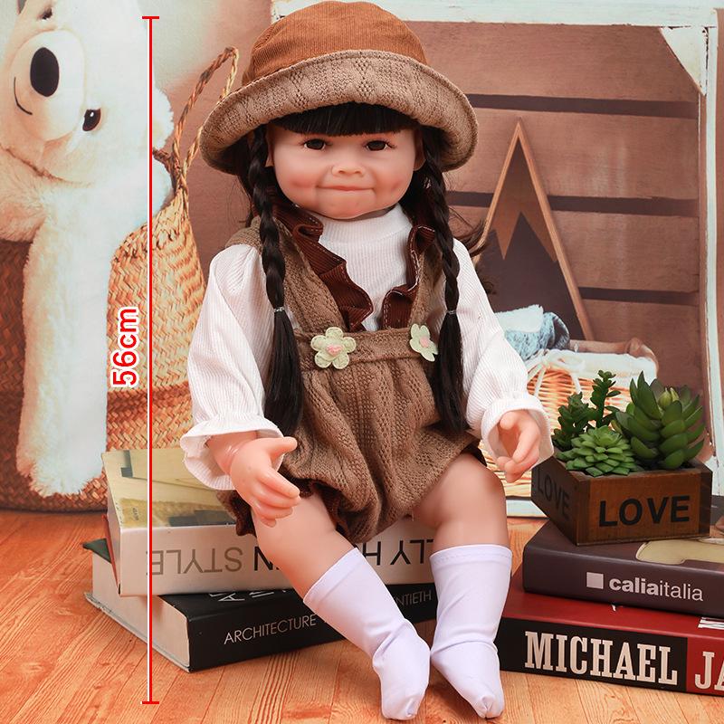 56cm Reborn Simulation Barbie Baby Doll Gift Set - Soft Gel Toy for Girls
