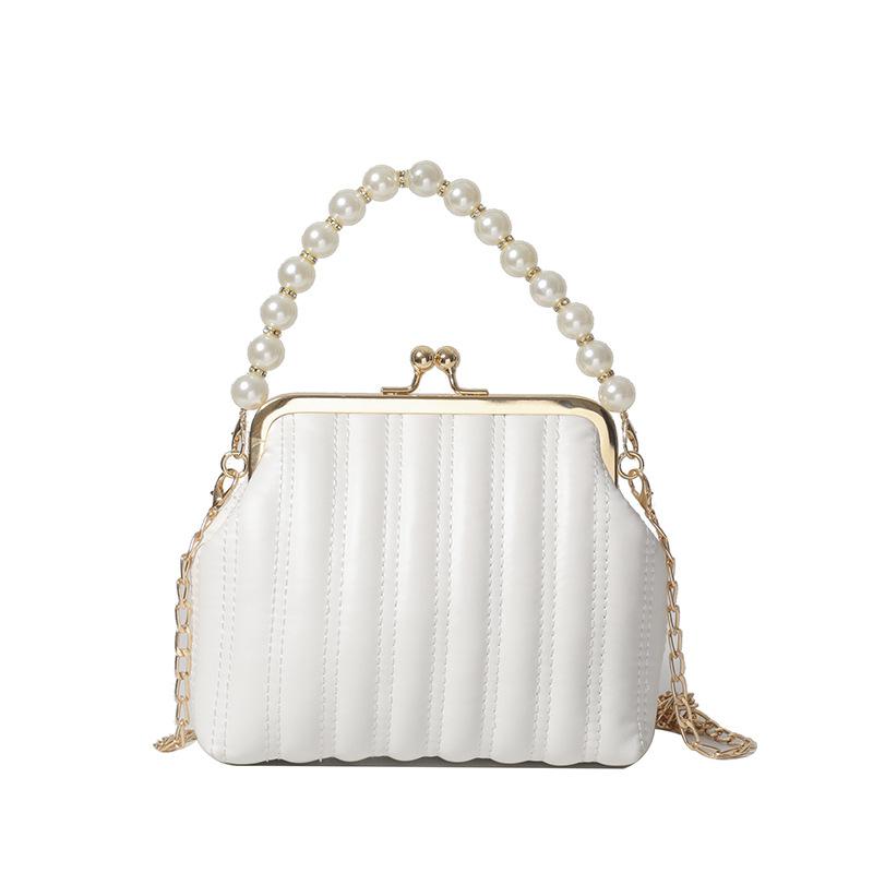Fairy bag summer 2025 new fashion messenger shell bag ins Internet celebrity small fragrant wind pearl handbag pu