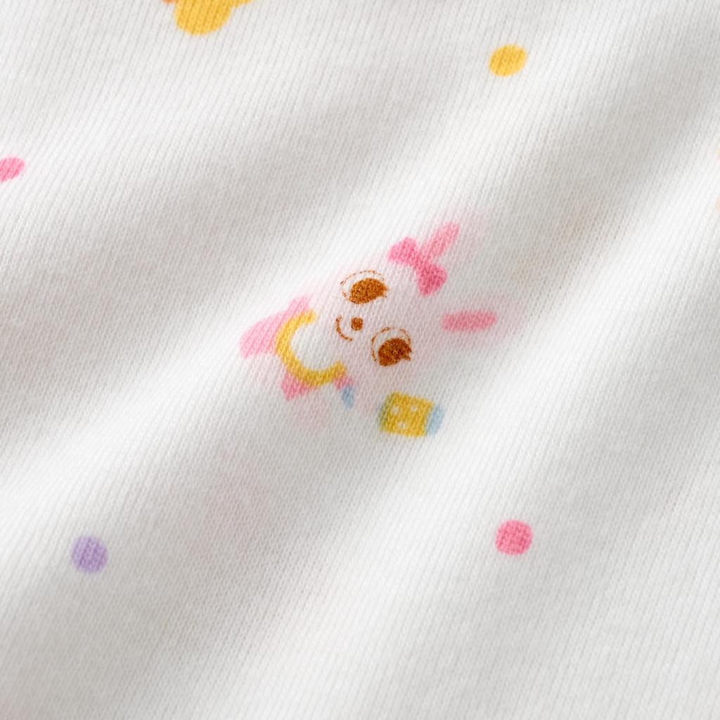 MIKI HOUSE Combiall Babyunterwäsche, Allover-Print, 100% Baumwolle, Hergestellt in Japan, für Jungen und Mädchen, Neugeborene, 60-70cm, Gelb, 40-2347-145