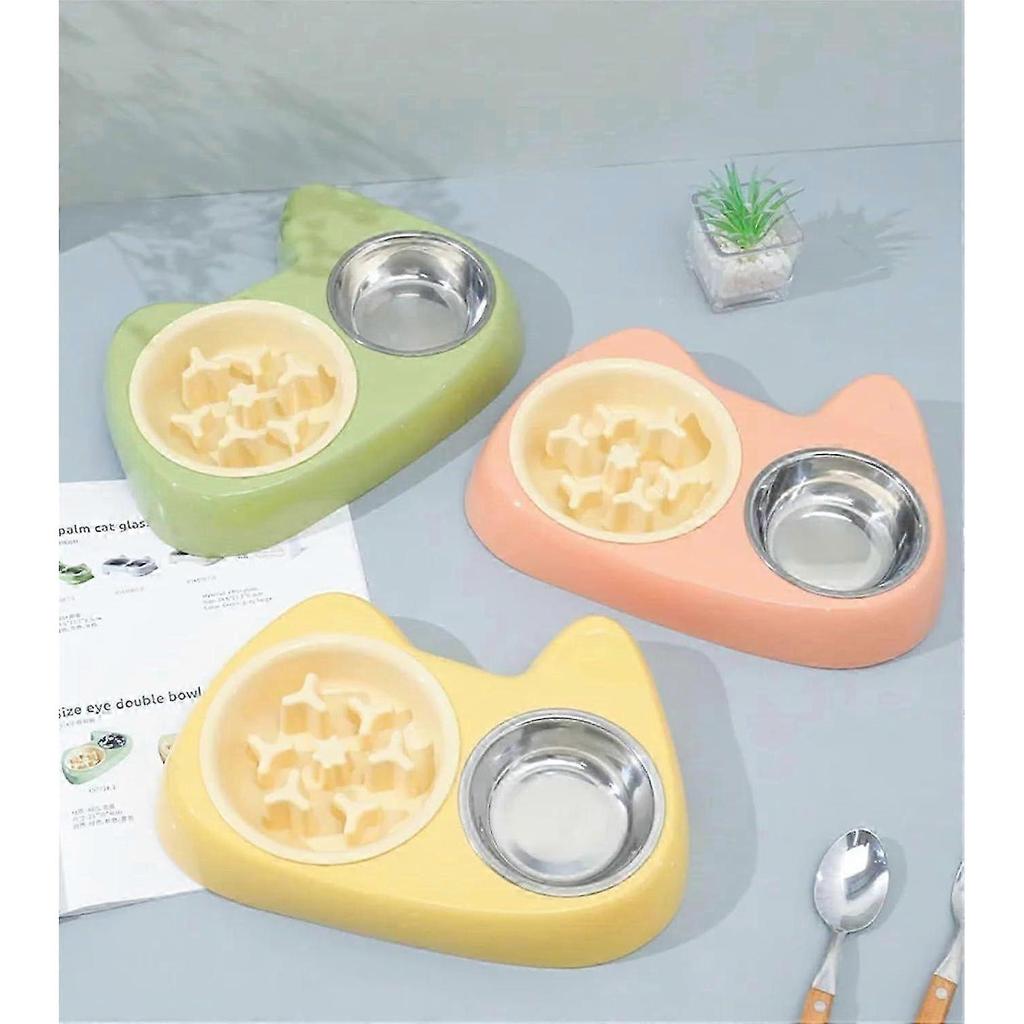 Double Stainless Steel Pet Bowls - Durable Dog Food and Water Feeder for Cats and Puppies