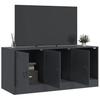Vidaxl Szafka Pod Telewizor, Antracytowa, 99X39X44 Cm, Stalowa