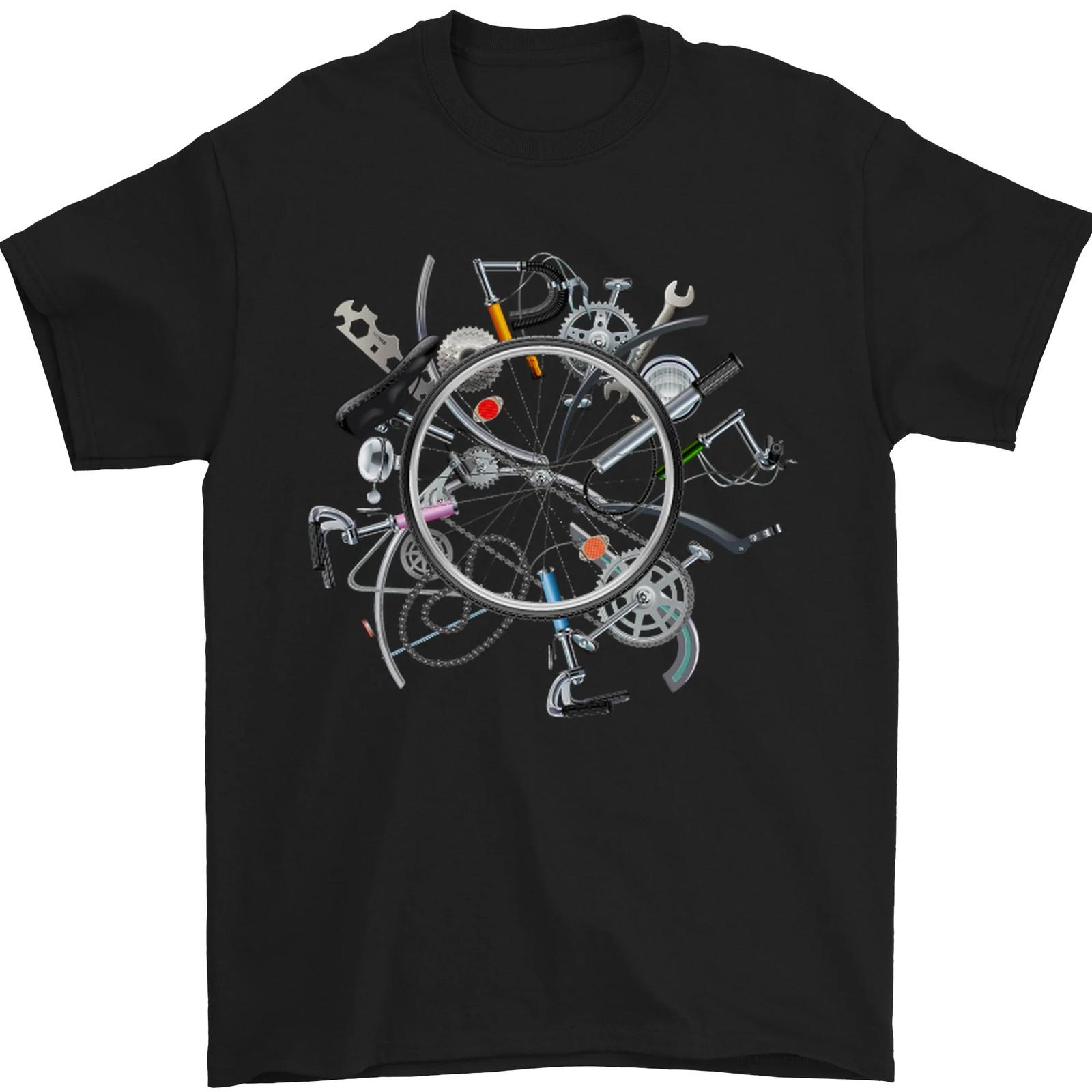 Bicycle Parts Cycling Cyclist Cycle Bicycle Mens T-Shirt 100% Cotton 3XL