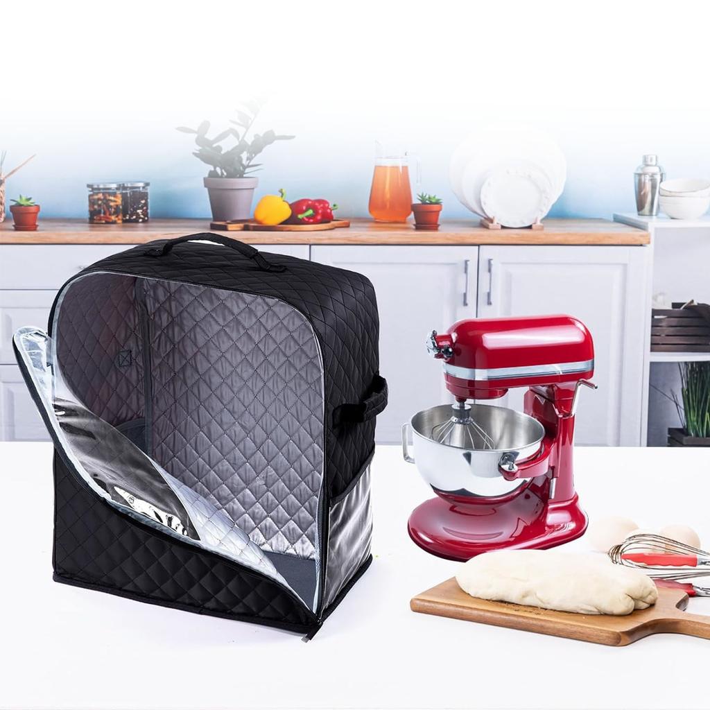 Multifuntional Dustproof Stand Mixer Storage Cover Suiatble for Various Mixers Include Slider Base and Accessory Pockets