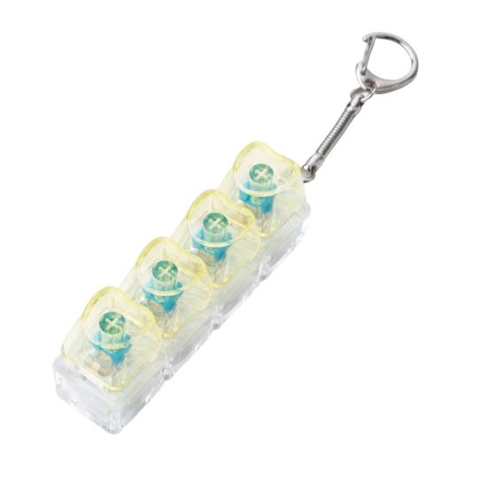 Keyboard Fidget Toy Realistic Clicking Sound Keychain with Compact Keyboard Design Stress Relief Key Chain Bag Accessories