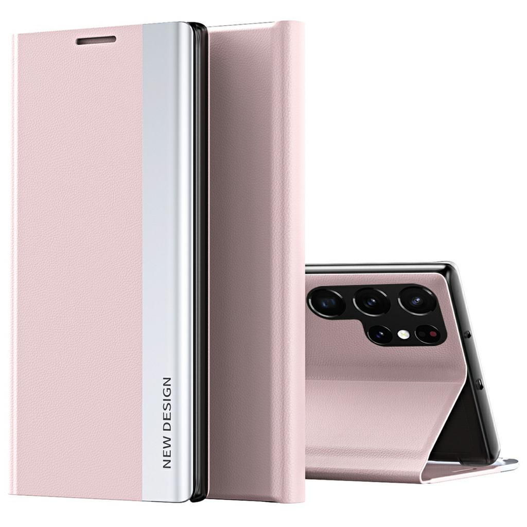 For Samsung Galaxy S25 Ultra Case Anti-Drop Leather Phone Cover with Stand AVE