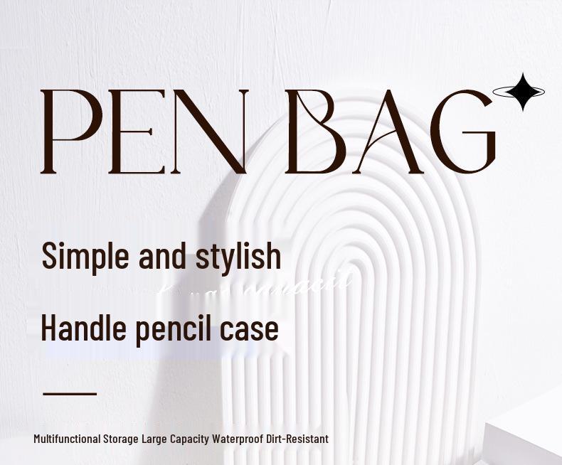 Dual-Layer High-Capacity Pencil Case - Stylish & Dirt-Resistant for High School Students