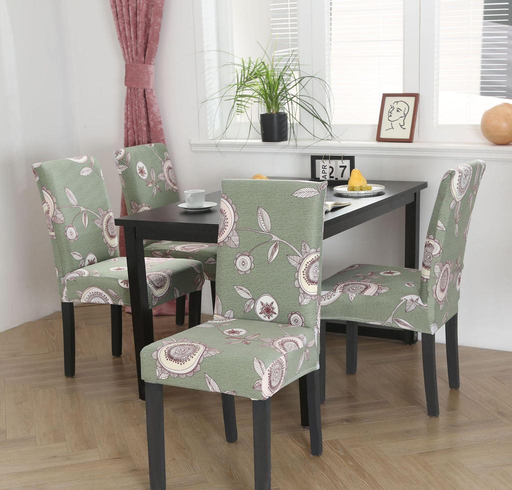 Stretchable Printed Chair Cover, Dustproof, for Home or Office Seats