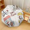 Custom Text Automatic 8 Bone Umbrella, Portable Sun Rain Protection UmbrellaSnoopy Peanuts