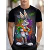 T-shirt Estiva da Uomo Girocollo Stampata in 3D Moda Versatile Traspirante Tendenza Casual