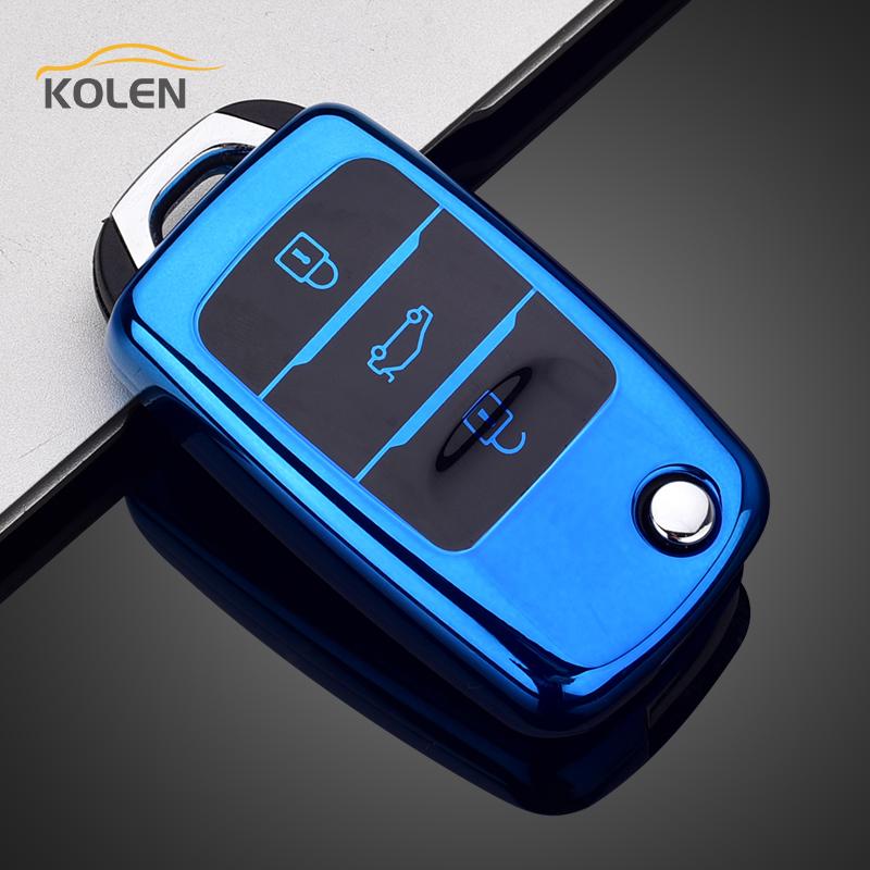 Soft Tpu Car Remote Key Case Cover Protective Shell Fob For Changan Cs15 Cs35 Cs75 Ev E-Star Eado Raeton V3 V5 V7 Accessories