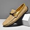 Scarpe da Uomo in Pelle Mocassini Slip on Scarpe Casual Traspiranti Nere Marroni Marca di Lusso Mocassini Scarpe da Guida Zapatos Hombre