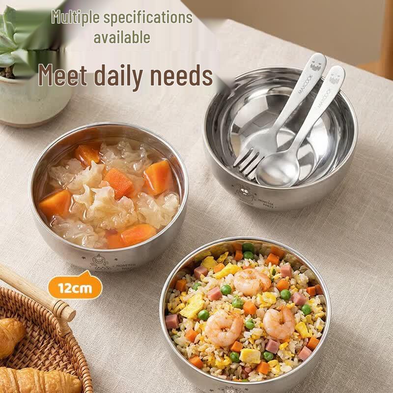 Mei Chu 316L Stainless Steel Ditto Children's Insulated Bowl