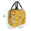 Custom S-Snoopies Thermal Insulated Lunch Bag Women Men Manga Portable Lunch Container for Outdoor Picnic Multifunction Food Box