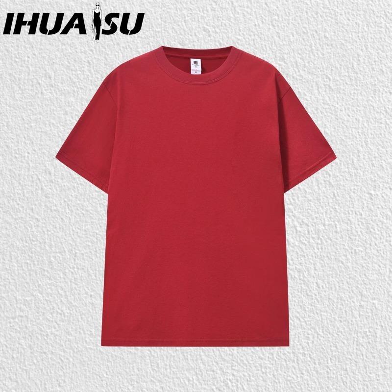 IHUASU Kurzarm-T-Shirt aus Baumwolle für Herren, modisch, lockeres Halbarmhemd, bedrucktes mitfühlendes Hemd