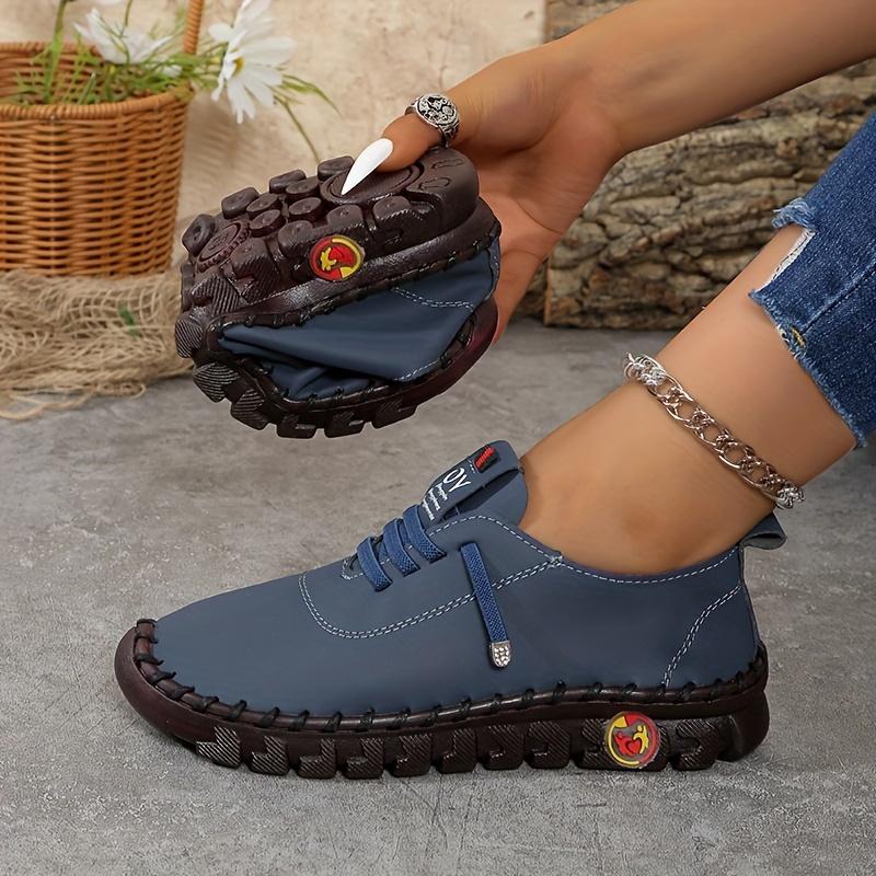 Women'S Casual Low-Top Sneakers - Lightweight Soft Synthetic Cover & PU Sole, Round Toe Slip-On Shoes In Assorted Colors - All-Season Comfort