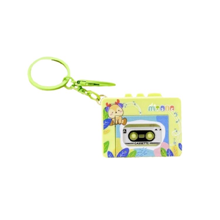 Retro Music Player Keychain Music Box with Decorative Design Builts In Melodies for Relaxation Adventure Bag Charm