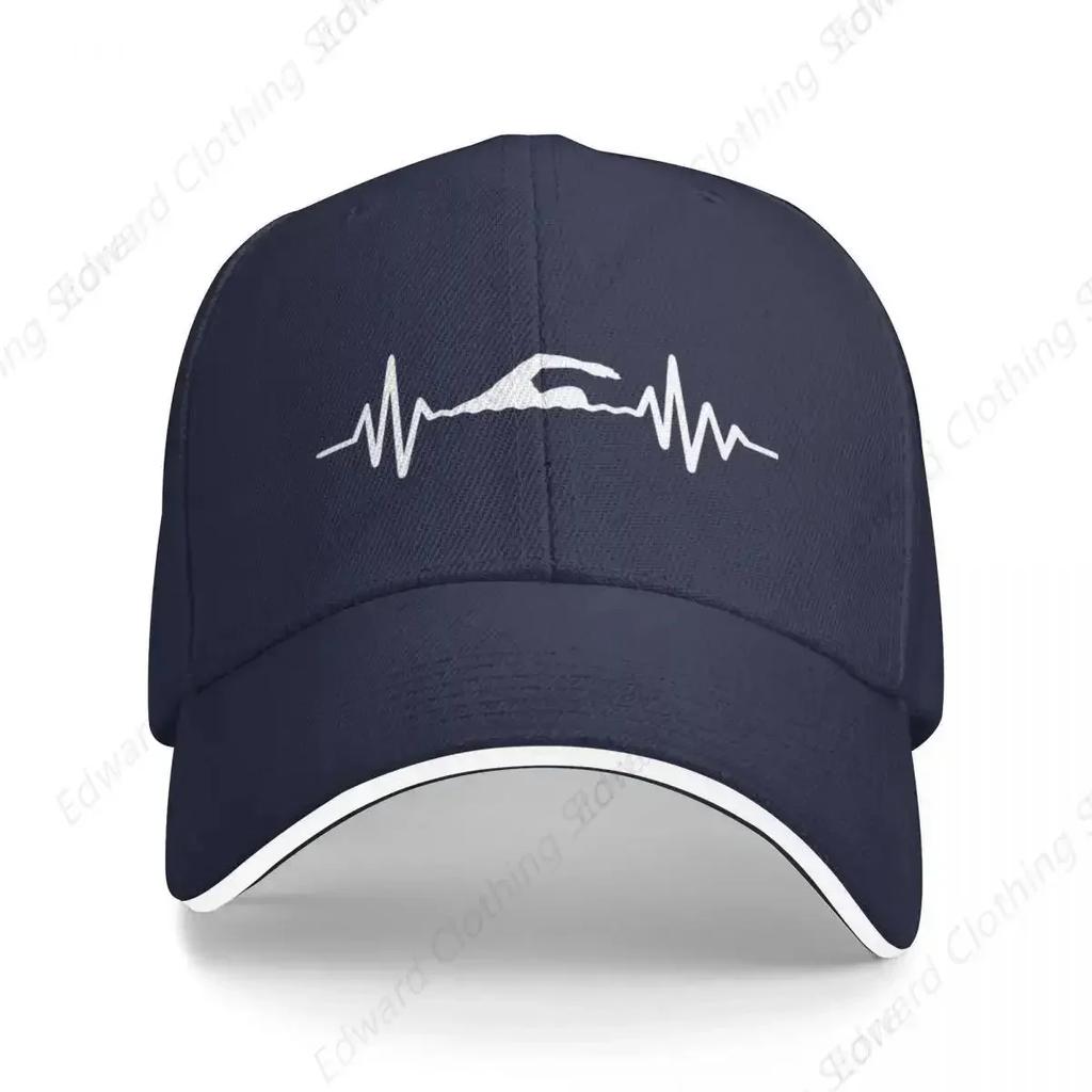 Swimmer heartbeat Baseball Cap fishing hat Hat Man Luxury Hat Beach Boy Women's