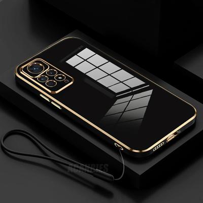 Custodia in silicone con cordino di placcatura di lusso Note11s per Xiaomi Redmi Note 11s 4g 11 Pro 11pro Plus 5g 10 10s 9 9s 8 8t 7 Cover morbida