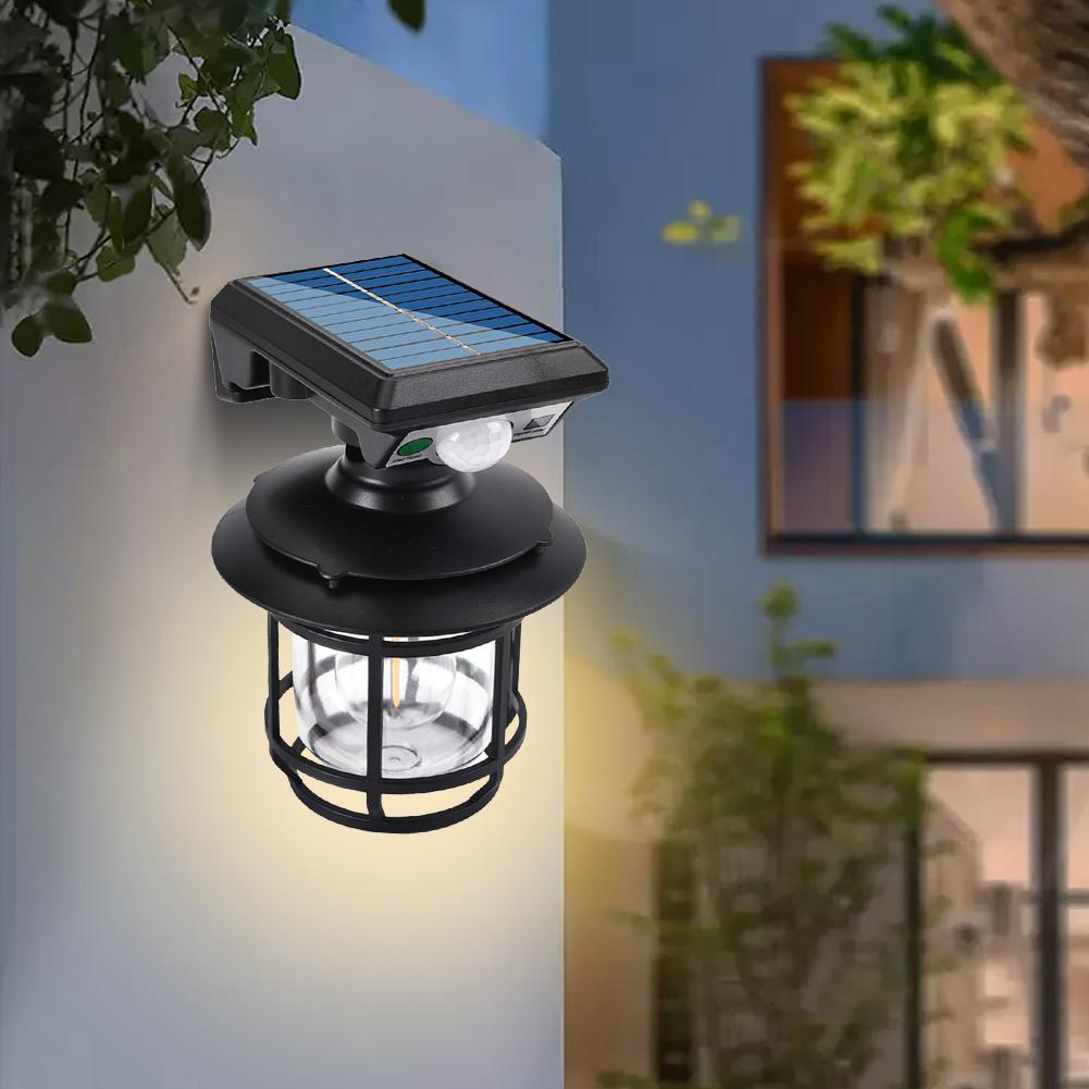 Motion Sensor Solar Outdoor Light Waterproof Garden Security Wall Light Motion Intelligent Sensor Light for Yard Patio Pathway