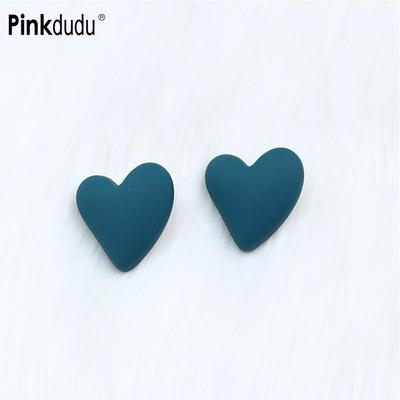 Heart Shape Cute Stud Earrings Acrylic Mini Colorful Earring Simple Casual Fashion Jewelry PD2233