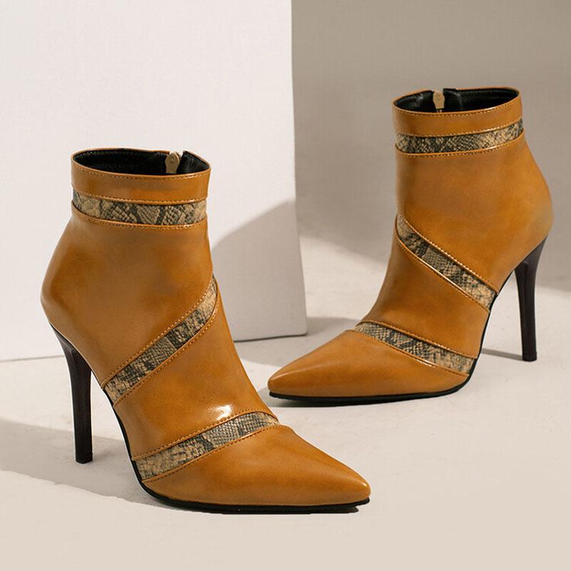 Autumn Winter High Heels Boots Women Pointed Toe Lady Stiletto Female Ankle Booties Fashion Shoes for Women Pumps WSH4732