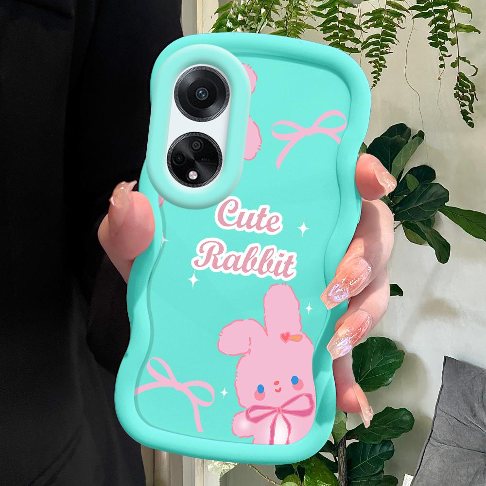 

Окрашенный узор Big Wave Edge Мягкий силиконовый материал Macaron чехол для телефона противоударный защитный резиновый чехол для OPPO Reno Realme OPPO A1X 5G синий