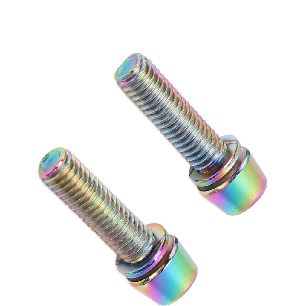 Steel Water Bottle Cage Bolts M5x23mm Colorful Water Bottle Cage Bolts for Fixing Handlebar Ends