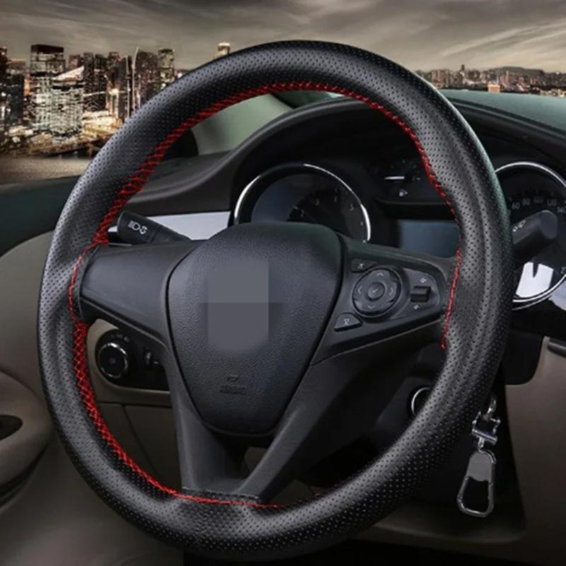 New Steering Wheel Cover Truck Handle Cover 42CM 45CM 47CM 50CM Braid Leather Car Steering Wheel Case for Truck Lorry Accessorie