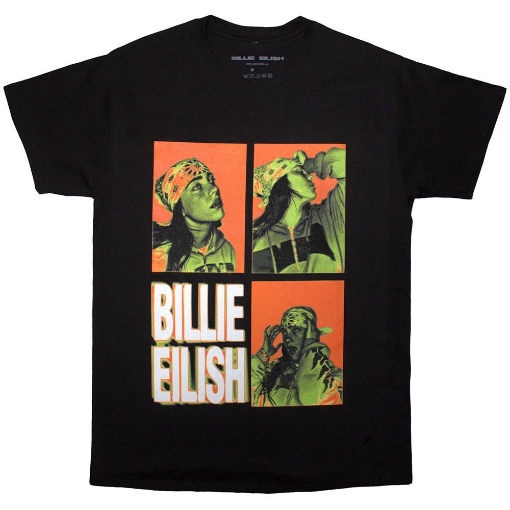 Men s Billie Eilish 3 Photo Logo T-shirt Large Black XXXL