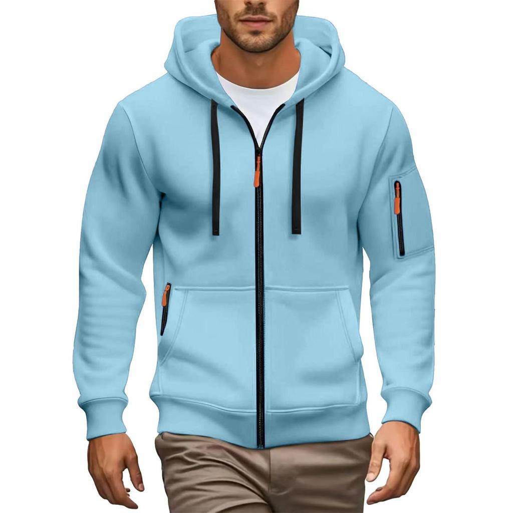2025 European Men's Autumn/Winter Zip Hoodie Sweatshirt - Casual Sports Jacket
