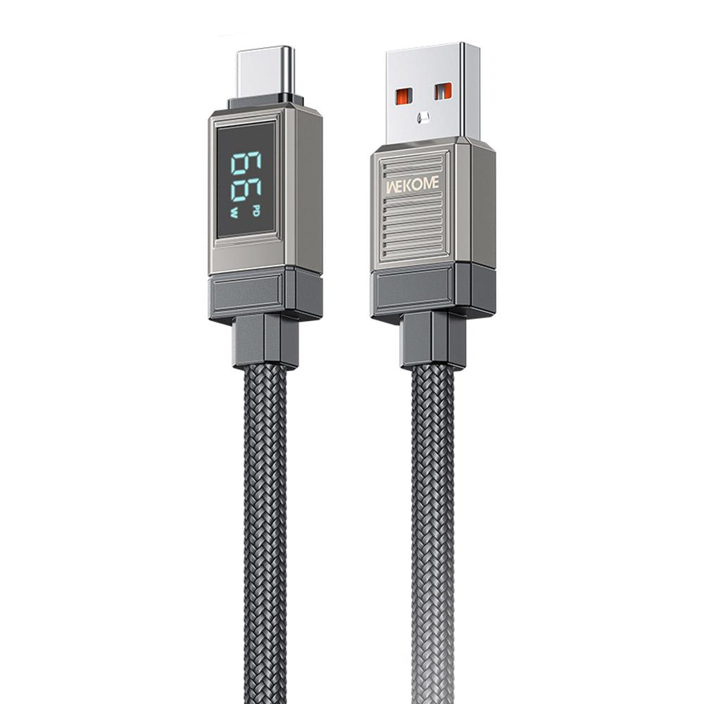 WEKOME WDC-39 Raython Series USB to Type-C 66W Super Fast Charging Data Cable with Smart Digital Display A