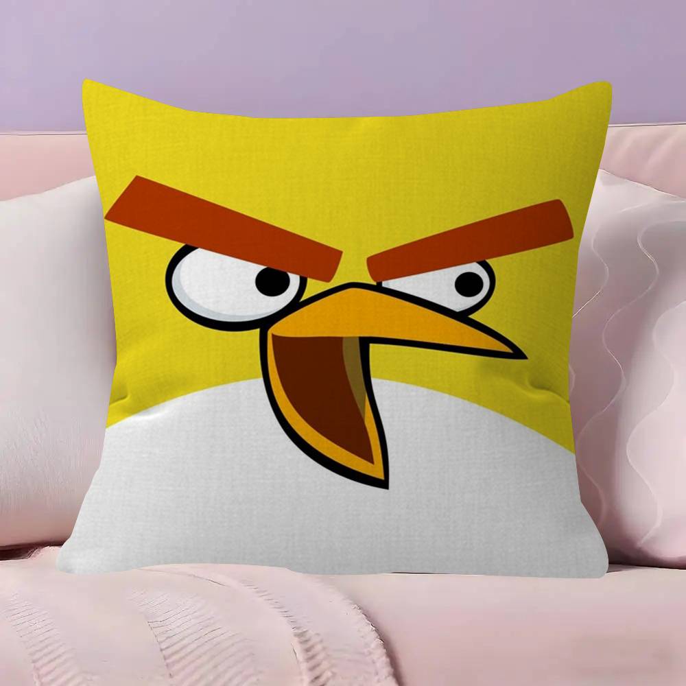 Animation AAAngry Birds Cartoon   Pillow Cushion Cover Pillowcase Living Room Sofa Home Decor Customized