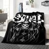1pc Ghost Band Throw Blanket Soft Flannel, Cozy All Season Polyester Perfect for Home, Office