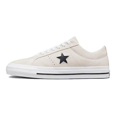 One Star Pro Wildleder Low Egret White Unisex Sneaker Creme Schwarz 172950C