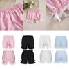 Kids Girls Bowknot Lace Safety Pants Elastic Waist Bloomers Pumpkin Shorts Breathable and Safety